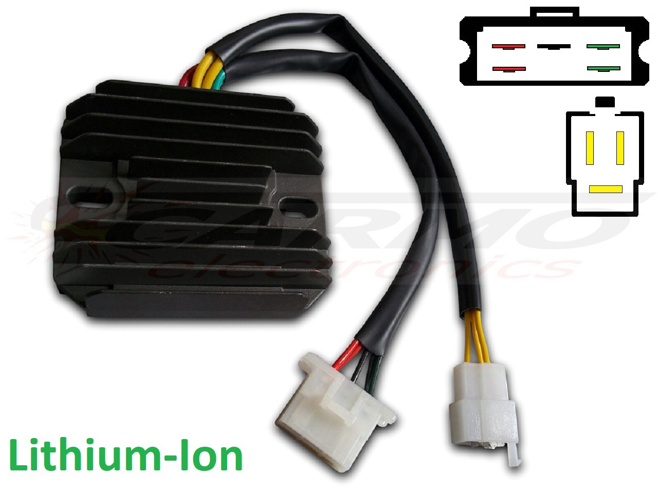 CARR644-LI Transalp Africa twin Shadow Intruder MOSFET Regulador de voltaje rectificador - Lithium Ion - Haga click en la imagen para cerrar