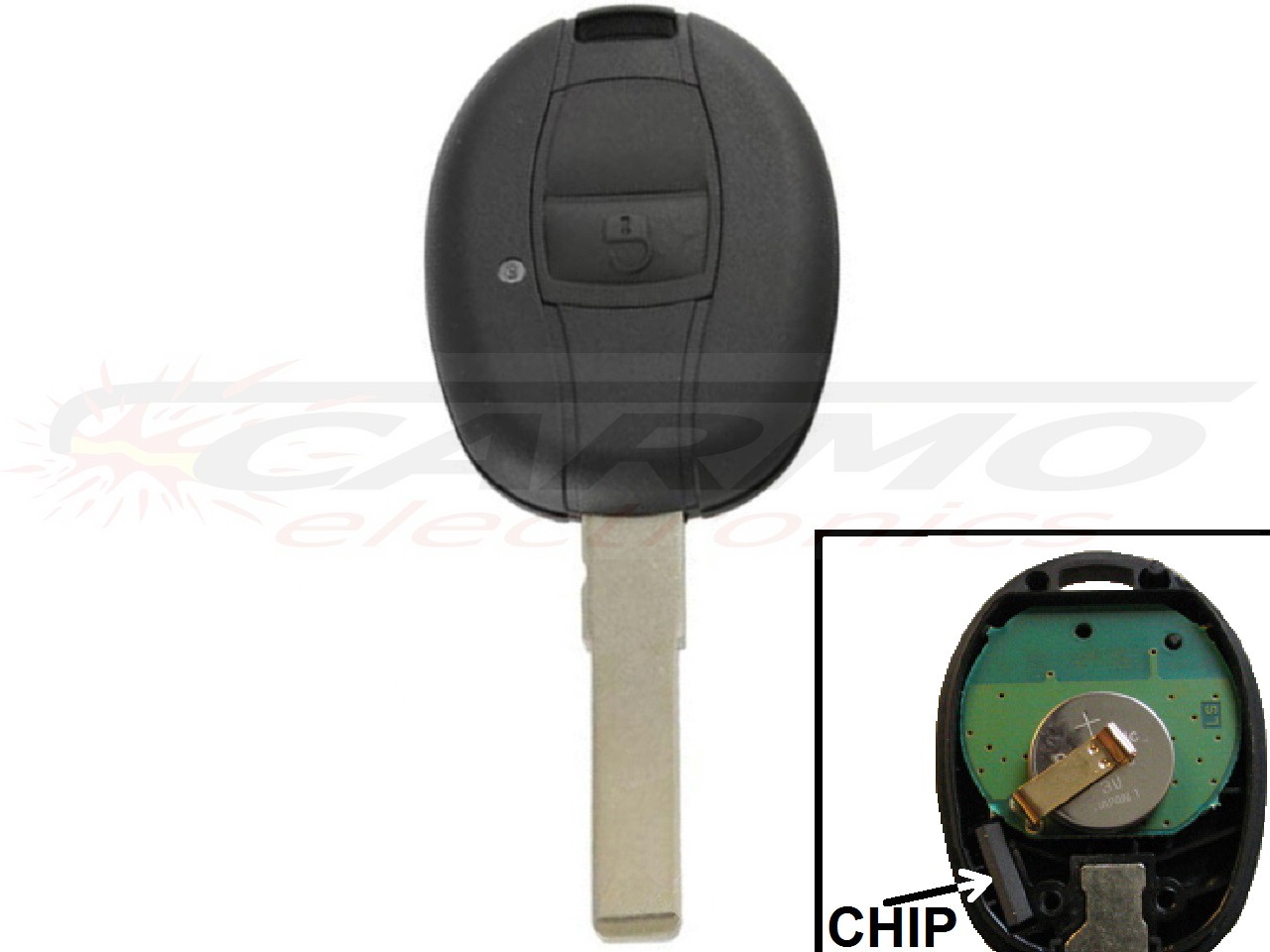 Piaggio MP3 chip key with buttons - Haga click en la imagen para cerrar
