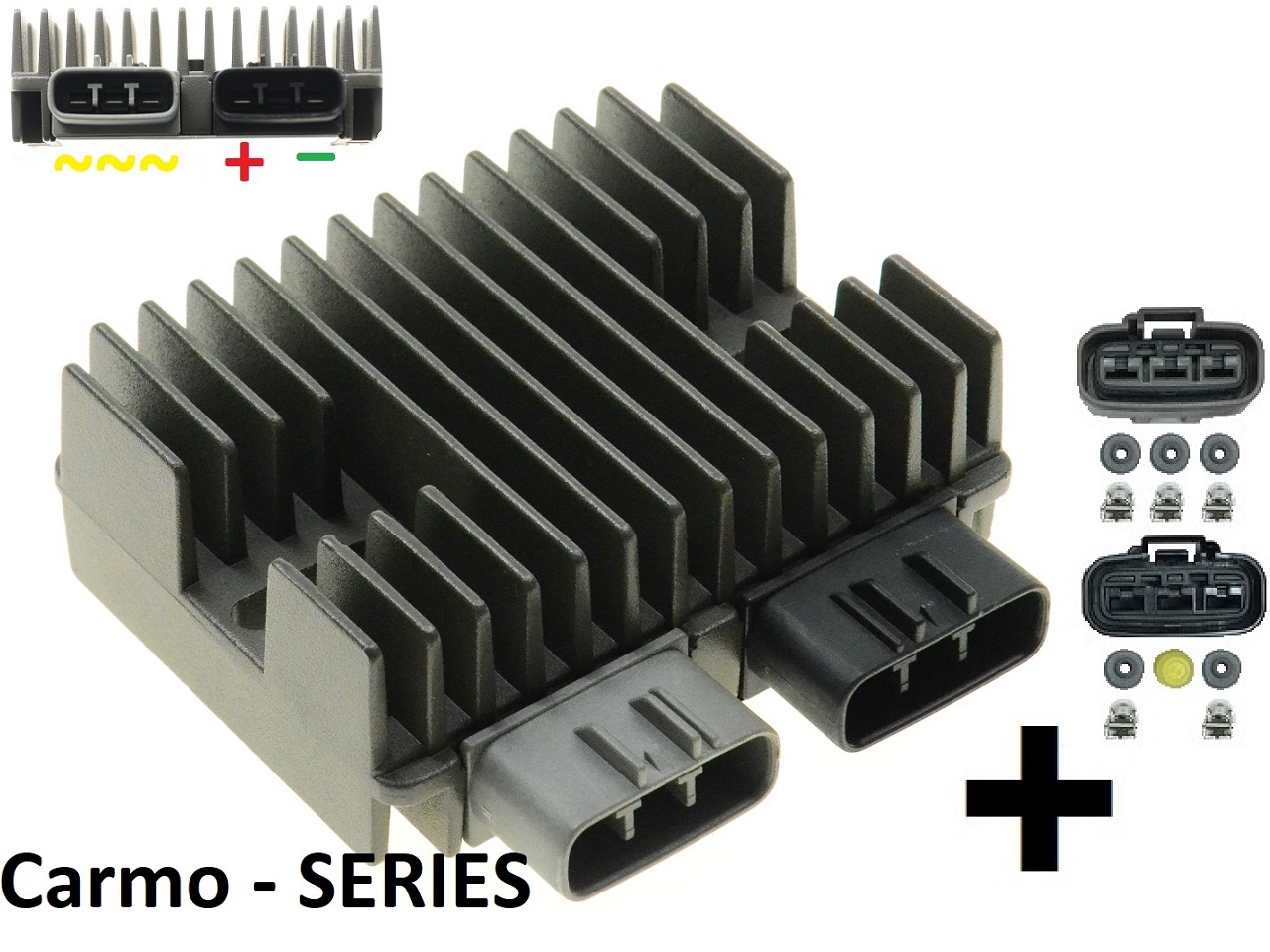 CARR5925-SERIE - MOSFET SERIE SERIES Rectificador de regulador de voltaje (Mejorado SH847) me gusta compu-fire + conectores - Haga click en la imagen para cerrar